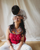 Prathaa Twinning Mother Son Duo Set in White and Red
