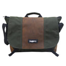 Jaggery Outback and Beyond Doer's Messenger Bag in Rescued Army Olive Green Canvas & Salvaged Nubuck  [15" Laptop Bag]