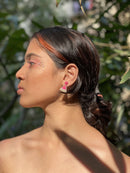 Trio Bling Earring: Hot Pink