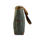Jaggery Outback and Beyond Marlini Tote Bag in Rescued Army Olive Green Canvas & Salvaged Nubuck