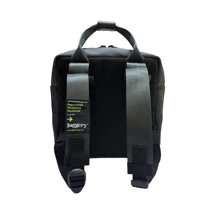 Jaggery Noir Mini Co-founder's Satchel in Rescued Car Seat Belts [10" bag]