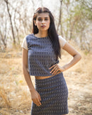 Handcrafted "Moon Ray" Handloom cotton, silk and linen top