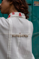 SHVET- KAFTAN JAMDANI Handloom DHOTI SET