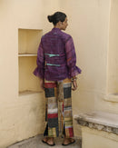 Upcycled Zero Waste Sapphire Frilled Shirt