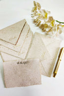 Unalome Be the Light Vintage Handmade Banana Notecards - Set of 5