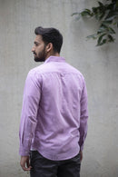 Earthy Route Lyocell Linen Full Sleeve Shirt in Lavender