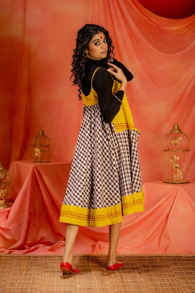 Saanjh- Circular Dress | Kotpad Handloom Cotton Dress