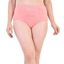 Bamboo Fabric Mid Waist Panty | Peach & Black | Set Of 2