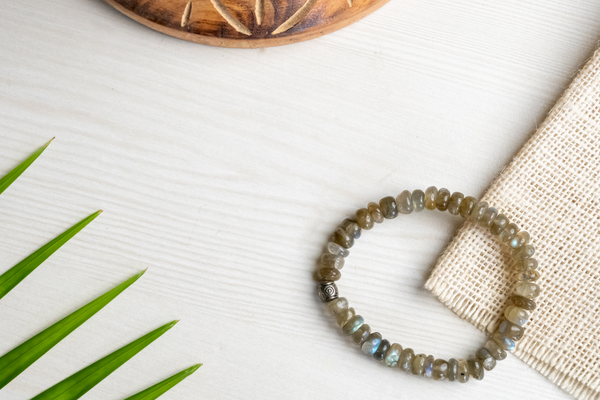 Bamboology Original Labradorite Bracelet For Stress, Anxiety, Pain and Negative Energy