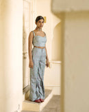 Upcycled Perfect Summers And Holiday Season Aquamarine Co-Ord Set