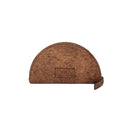 VEGAN COCONUT LEATHER HALF MOON POUCH - BROWN