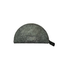 VEGAN COCONUT LEATHER HALF MOON POUCH - GREY