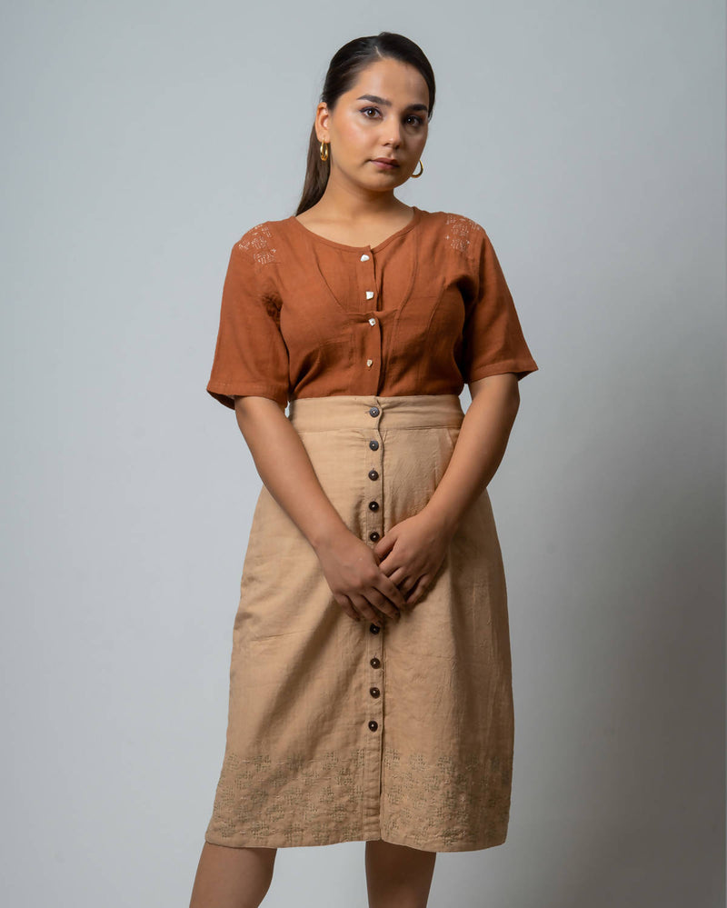 Handcrafted Lafaani A-Line Skirt