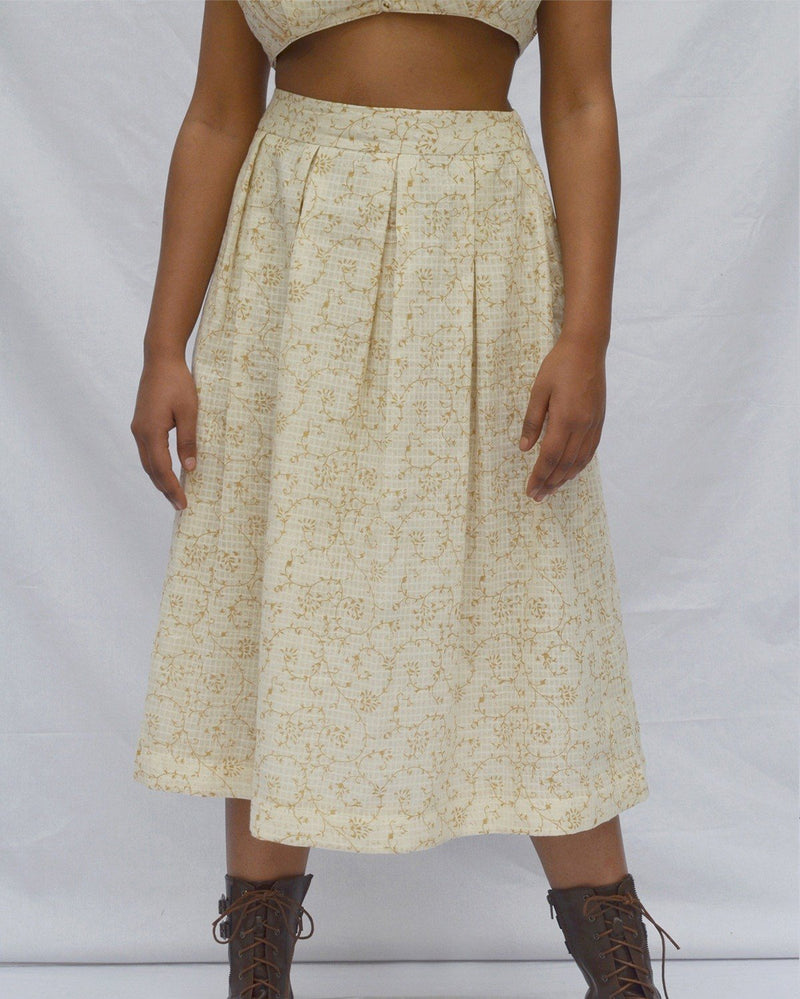 Ahmev  Box Pleated Skirt