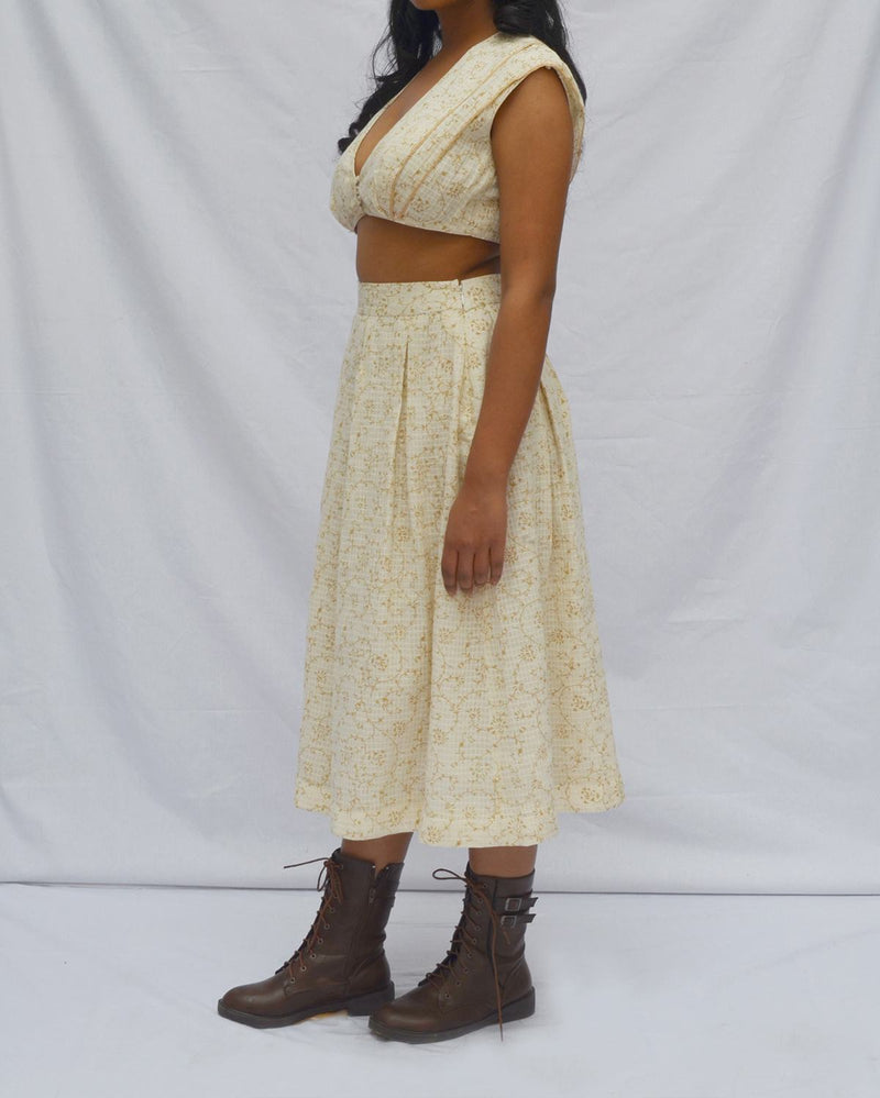 Ahmev  Box Pleated Skirt