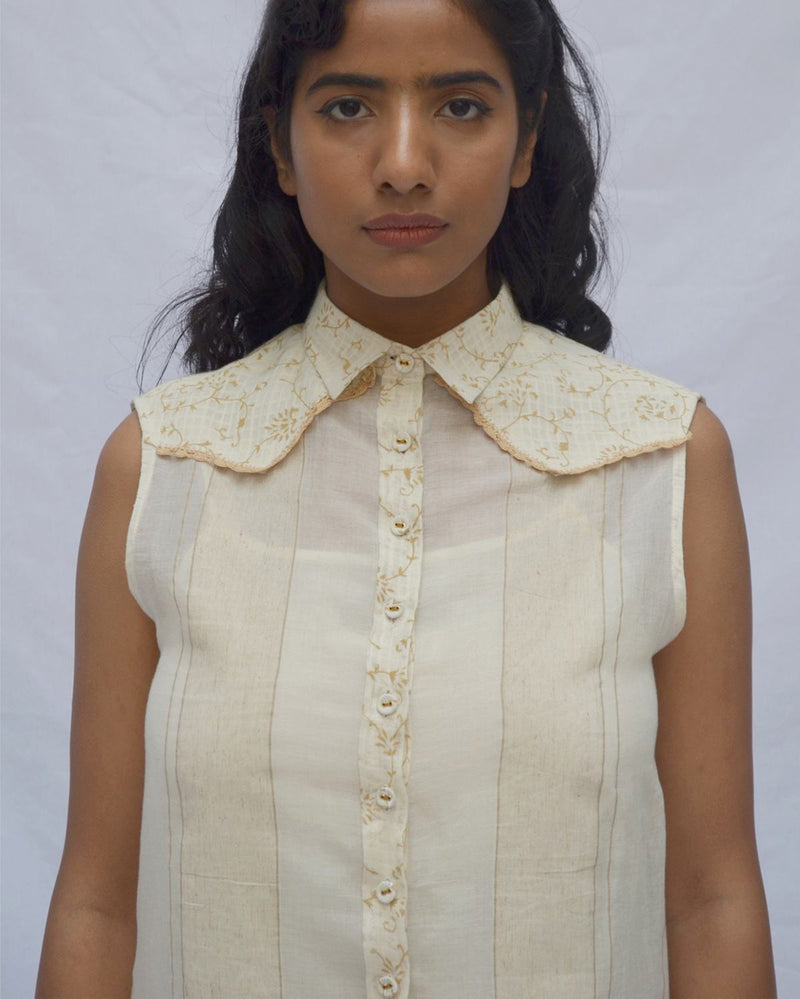 Ahmev  Yoke Detailed Shirt Dress + Slip
