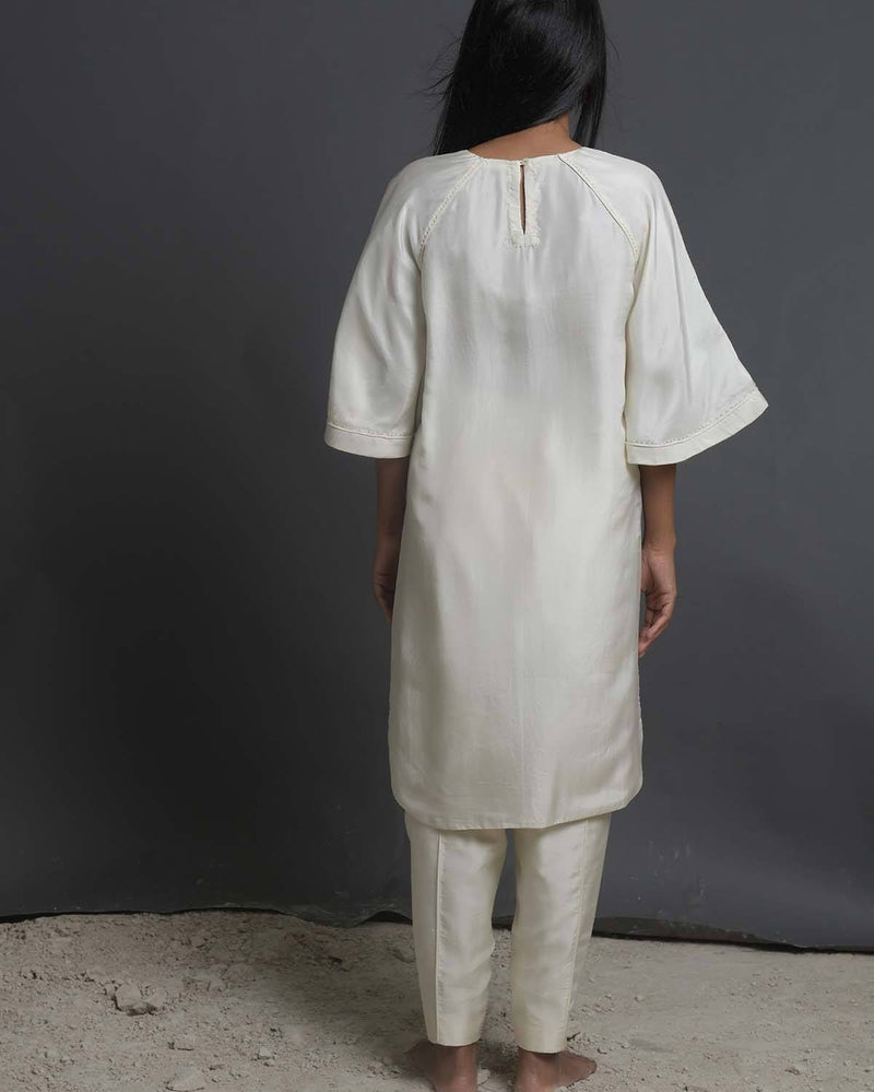 Ahmev  Grateful Bell Sleeve Habutai Silk Shirt