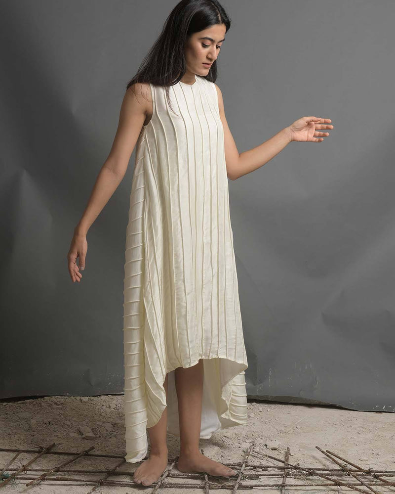 Ahmev  Captivating Corded Habutai Silk Dress