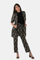 Tamaksh Women's Black Cotton Handcrafted Ajrakh Co-ord Set