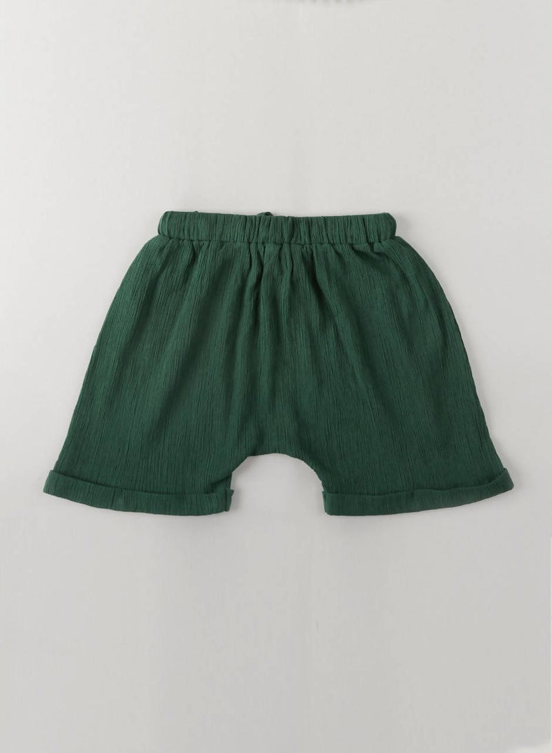 Organic Cotton Ollie Green Boys Shorts