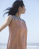Handcrafted "Dusty sunset" Handloom linen and cotton dress