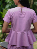 Vanaras Organic Cotton Aara Peplum Top