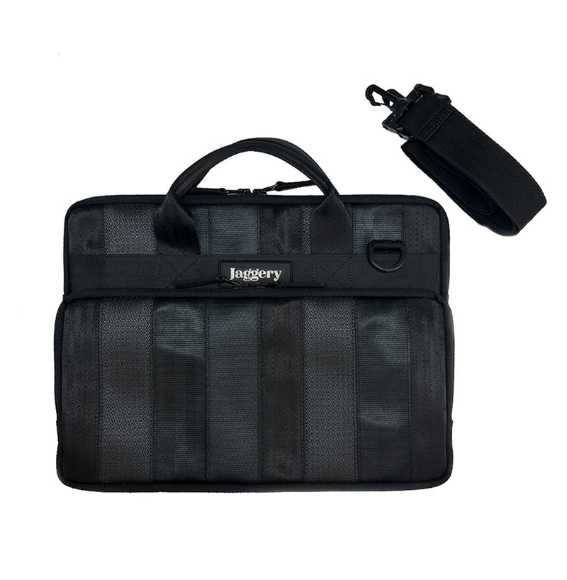 Jaggery Noir Agent of Change in Rescued Car Seat Belts [Slim 13" Laptop Bag]