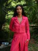 Vanaras Organic Cotton Ana Blazer Crop Top