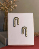 Noupelle  Arch Green Upcycled Leather Earring