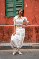 SHVET- JAMDANI Organic Fashion Handloom DHOTI