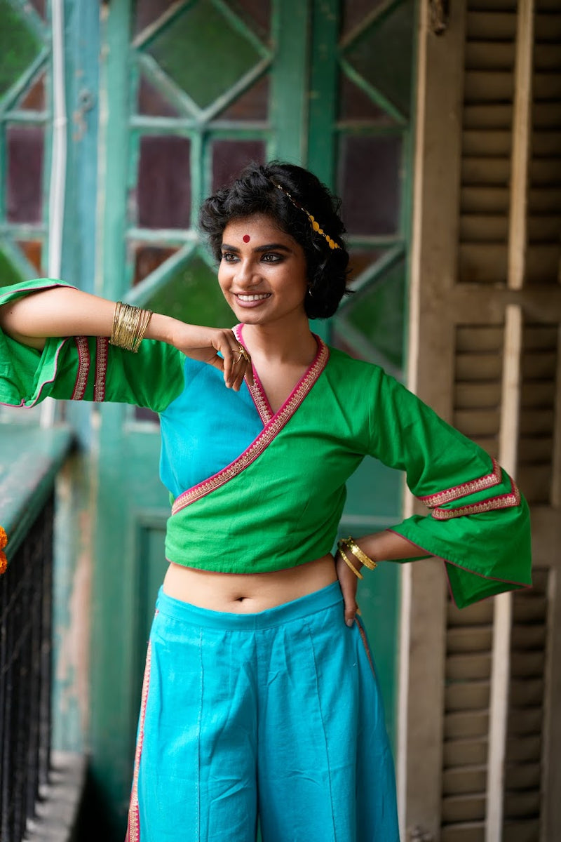 wrap around blouse for saree  | Prathaa | Handloom & Sustainable Clothing