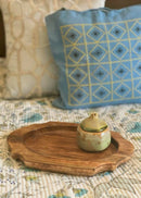 Hohmgrain Home Décor Dark Brown Seasoned Mango Wood Handcrafted Curvy Platter