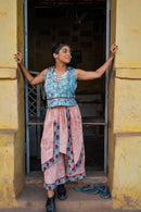 Prathaa Pink Puthai 100% Cotton Women Layered Pants