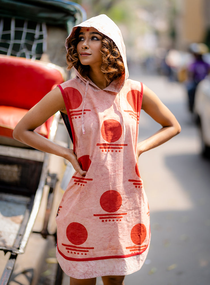 Pratha Bawra Sleeveless Summer 100% Handloom Cotton Dress