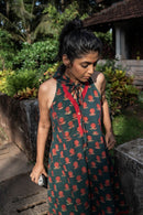 Prathaa Bindi Racer 100% Handloom Cotton Back Dress