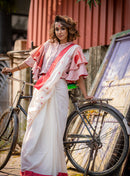 Prathaa Bindi Circular Sleeve 100% Handloom Cotton Blouse -Top