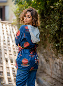 Prathaa Indigo Bindi 100% Handloom Cotton Batik Top