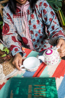 Prathaa Ink Blot Bindi 100% Handloom Cotton Puthai Women Shirt