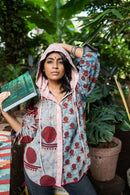 Prathaa Ink Blot Bindi 100% Handloom Cotton Puthai Women Shirt