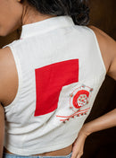 SHVET- IN-CUT BLOUSE | Handloom Blouse and Top | Prathaa