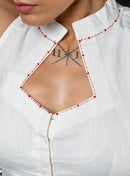 SHVET- IN-CUT BLOUSE | Handloom Blouse and Top | Prathaa