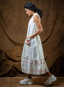 Shvet- White Maxi dress | Handloom Cotton | Prathaa