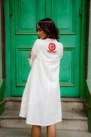 Shvet A-line Panelled Handloom Cotton Dress