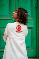 Shvet A-line Panelled Handloom Cotton Dress