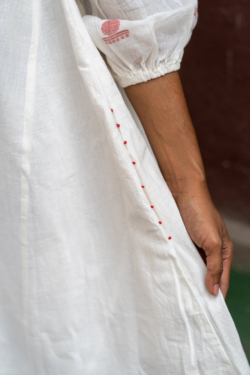 Shvet A-line Panelled Sustainable Cotton Dress