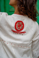 Shvet A-line Panelled Handloom Cotton Dress