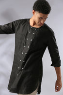 organic hemp black kurta