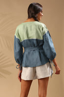 Blabel 100% Hemp Koa Bomber Jacket Top