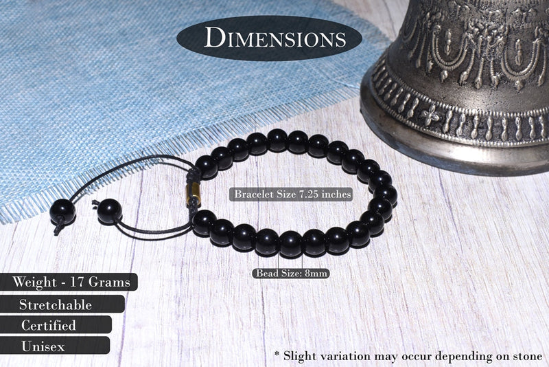 Bamboology Natural Certified Onyx Bracelet for Protection, Health and Balance