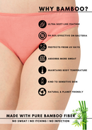 Bamboology Anti-Bacterial Bamboo Fabric Low Waist Underwear (Pack Of 2)